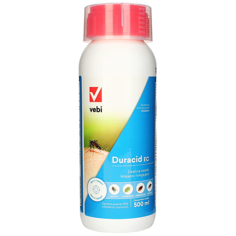 DURACID EC 500ml (koncentrat) owady biegające i latając: komary, muchy, mrówki, chrząszcze, pająki.