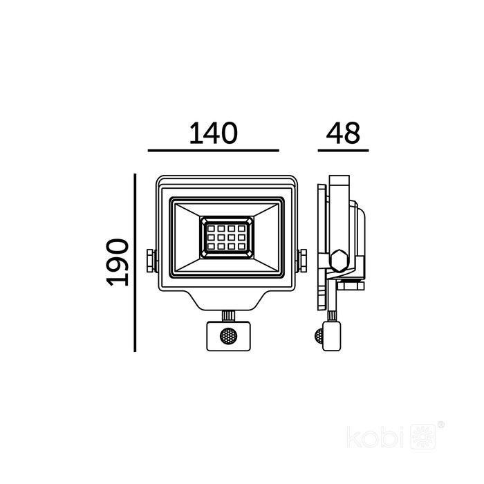 NAŚWIETL. LED Z CZ. RUCHU 30W 4000K IP54 2550LM KOBI DELYO - obrazek 3