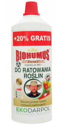 NAWÓZ-BIOHUMUS EXTRA DO RATOWANIA ROŚLIN 1L